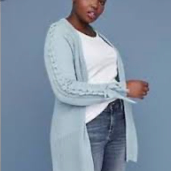 Lane Bryant Sweaters - Lane Bryant Open Lace Sleeve Cardigan Size 26/28